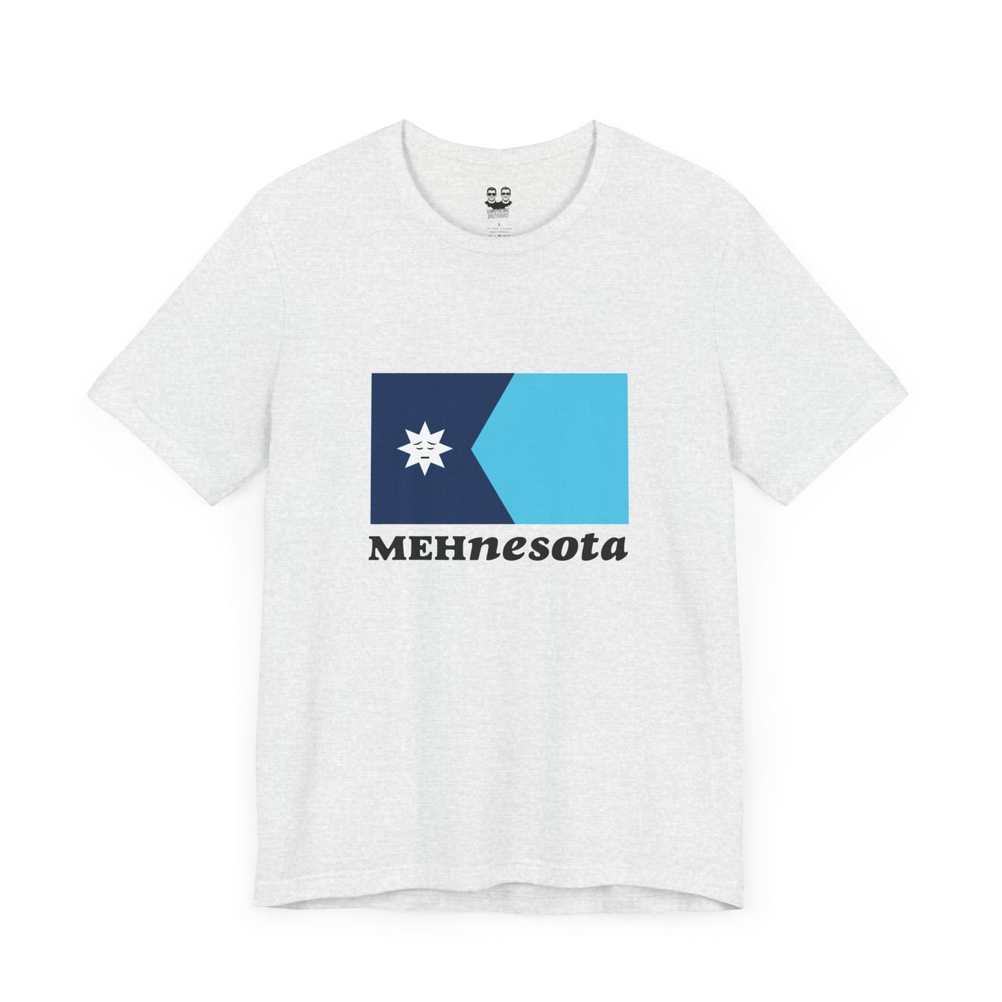 MEHNESOTA STATE FLAG (Land of 10,000 Shrugs Unisex Tee) | Uff Da Originals